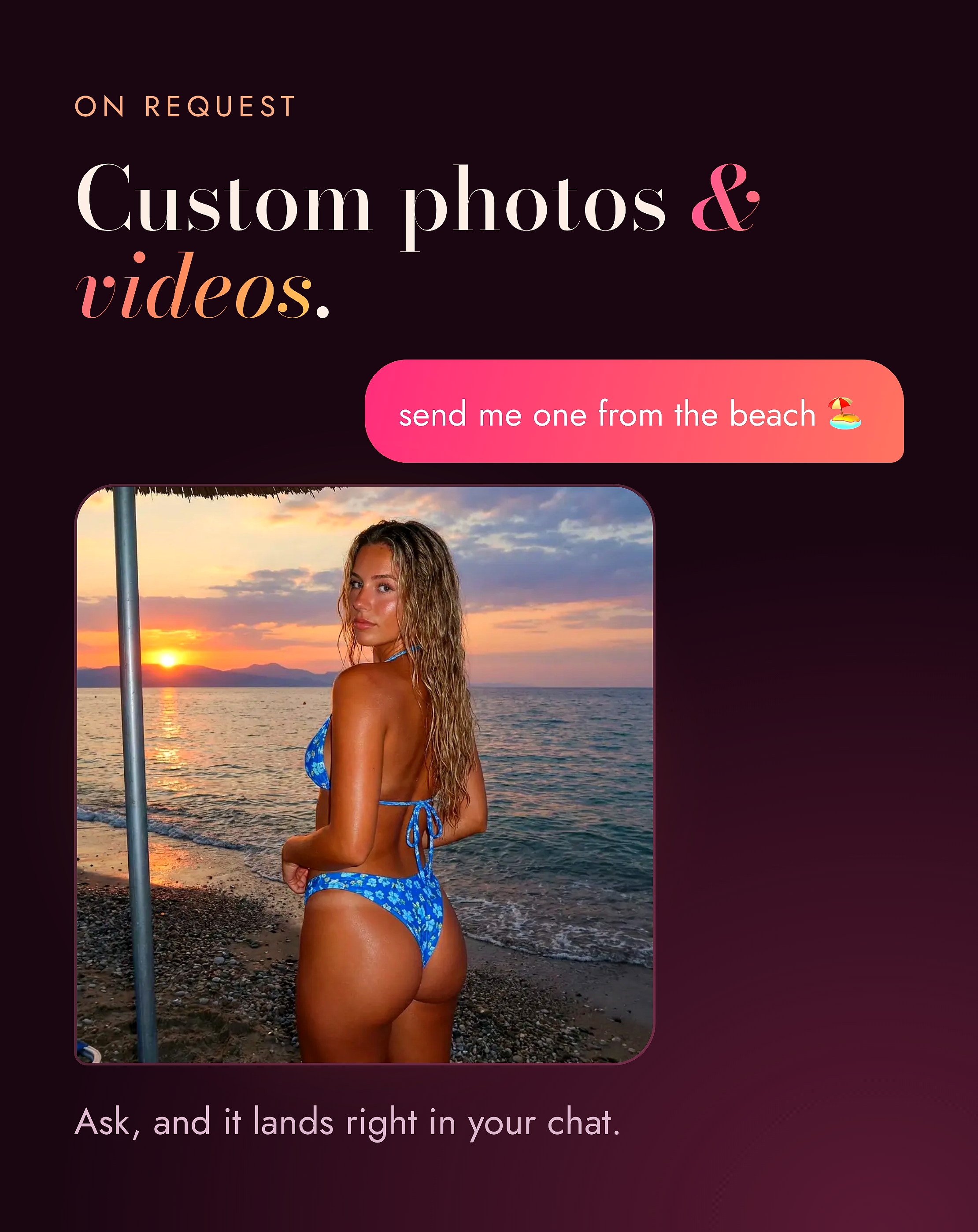 It's AI, so anything's possible ✨ Ask for custom photos, edit them, even animate them. Swipe →