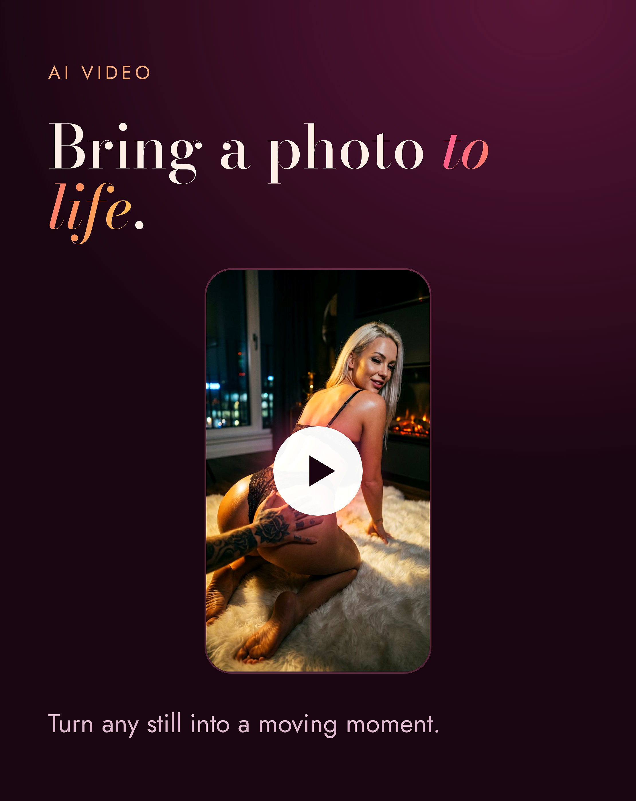 It's AI, so anything's possible ✨ Ask for custom photos, edit them, even animate them. Swipe →